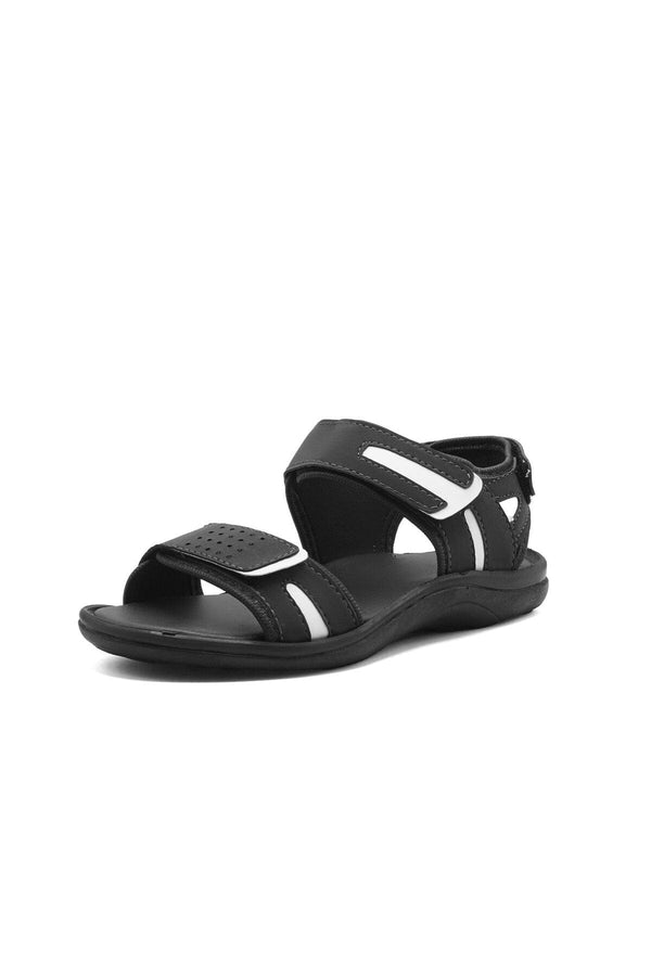 Elo Men's Velcro Strap Contrast Sandals Black