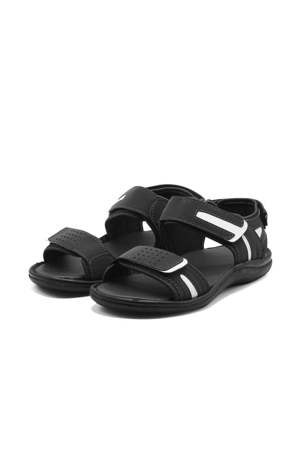 Elo Men's Velcro Strap Contrast Sandals Black