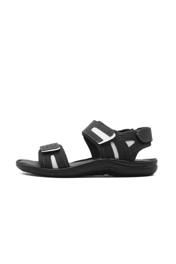 Elo Men's Velcro Strap Contrast Sandals Black