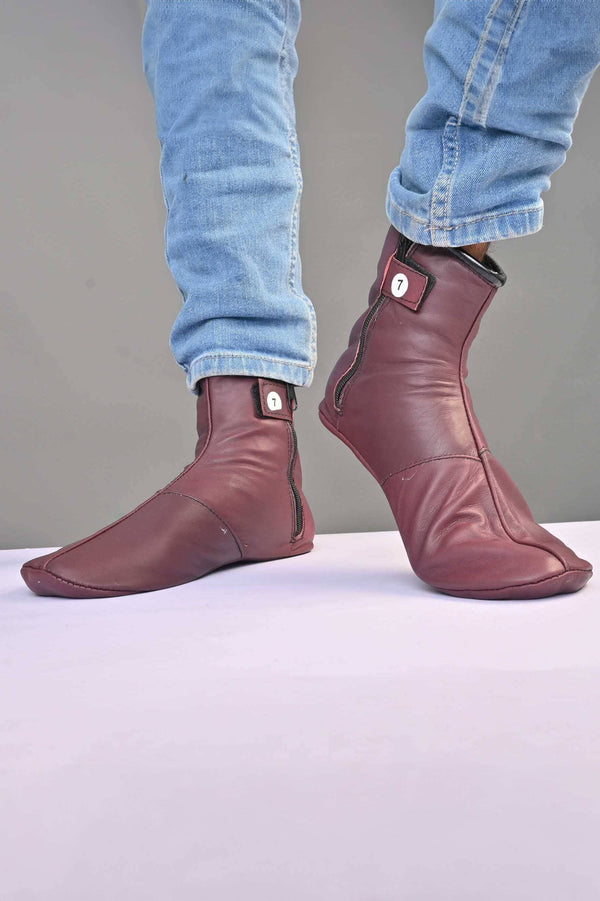 Elo Men's Warmth Leather Mozay Socks Camel