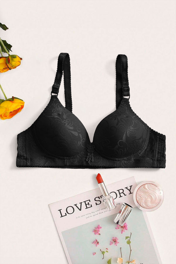 elo Mengshangi Women's Push Up Padded Bra Black