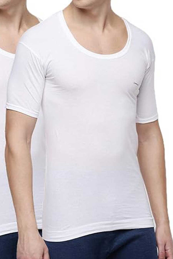Elo Midas Men's Short Sleeve Cotton Vest White