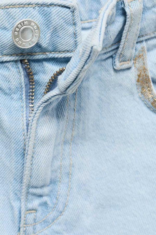 Elo MNG Girl's Raw Bottom Denim Shorts Sky