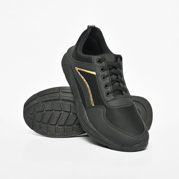 elo MR Men's Lace-Up Premium Jogger Shoes Black