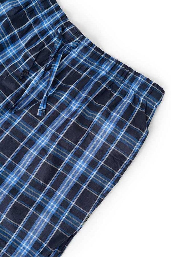 Elo MR Men's Plaid Loungewear Trousers Navy