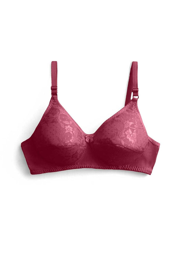 elo MT Women's Light Padded Net Bra Maroon