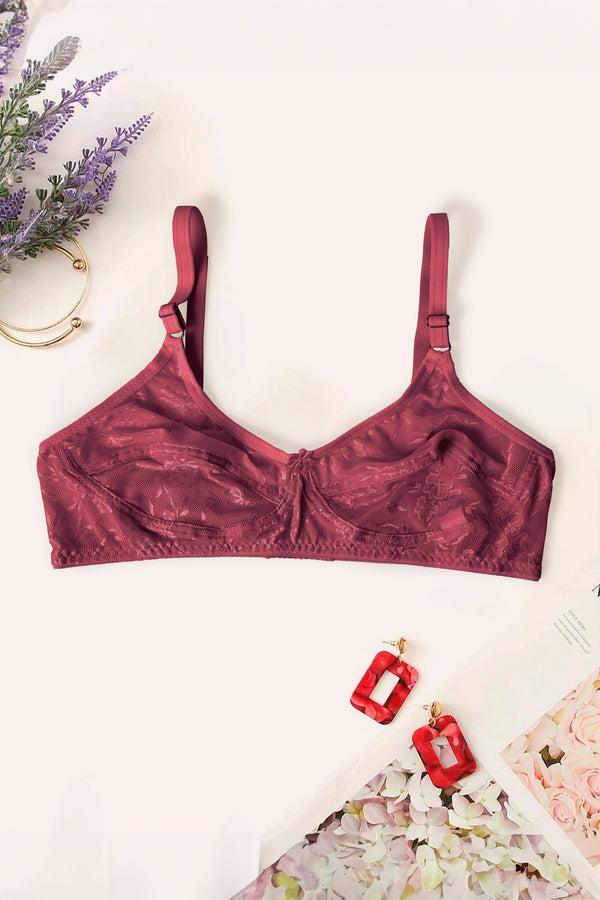 elo MT Women's Premium Net Bra Maroon