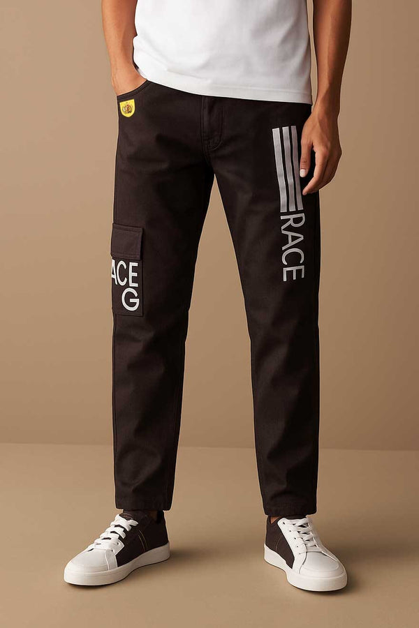 elo MTG Men's Slim Fit Cargo Pants Chocolate