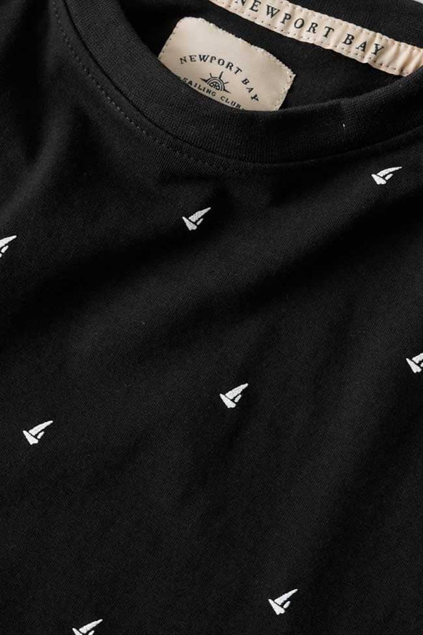 Elo NB Men's Boat Crew Neck Tee Shirt Black