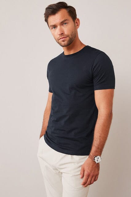 elo NB Men's Crew Neck Tee Shirt Navy