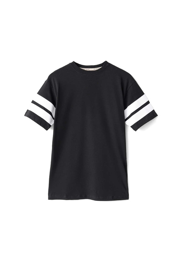 Elo NB Men's Sleeve Striped Tee Shirt Black