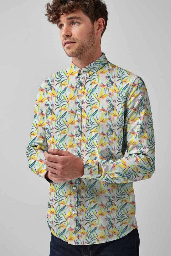 Elo Nexoluce Men's Derbent Tailor Fit Casual Shirt