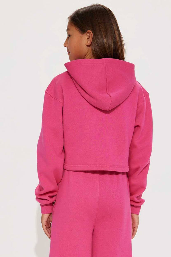 Elo NK Girl's Self Love Club Pullover Hoodie Pink