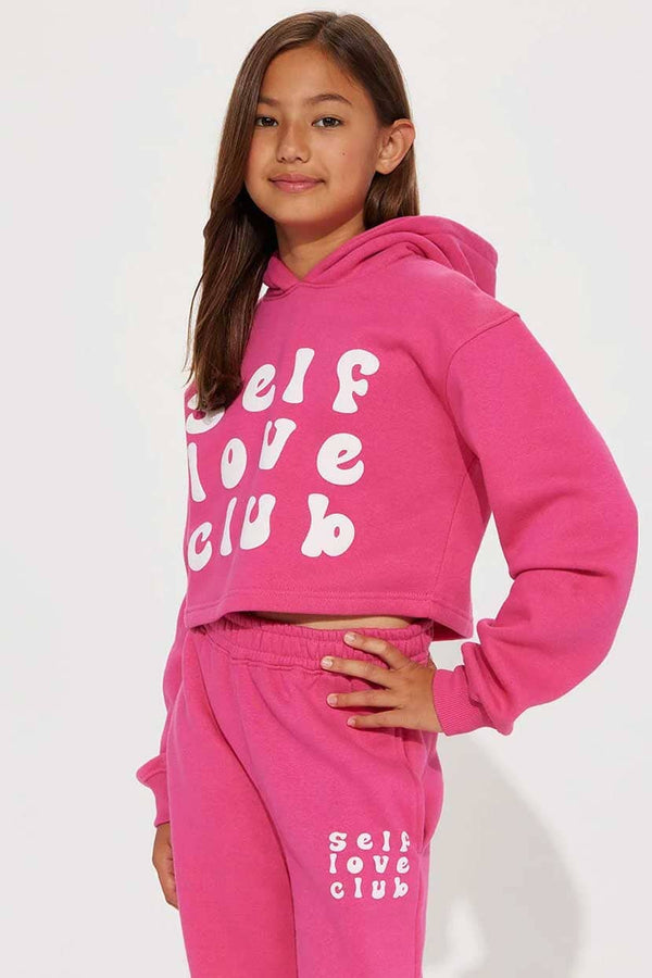 elo NK Girl's Self Love Club Pullover Hoodie Pink