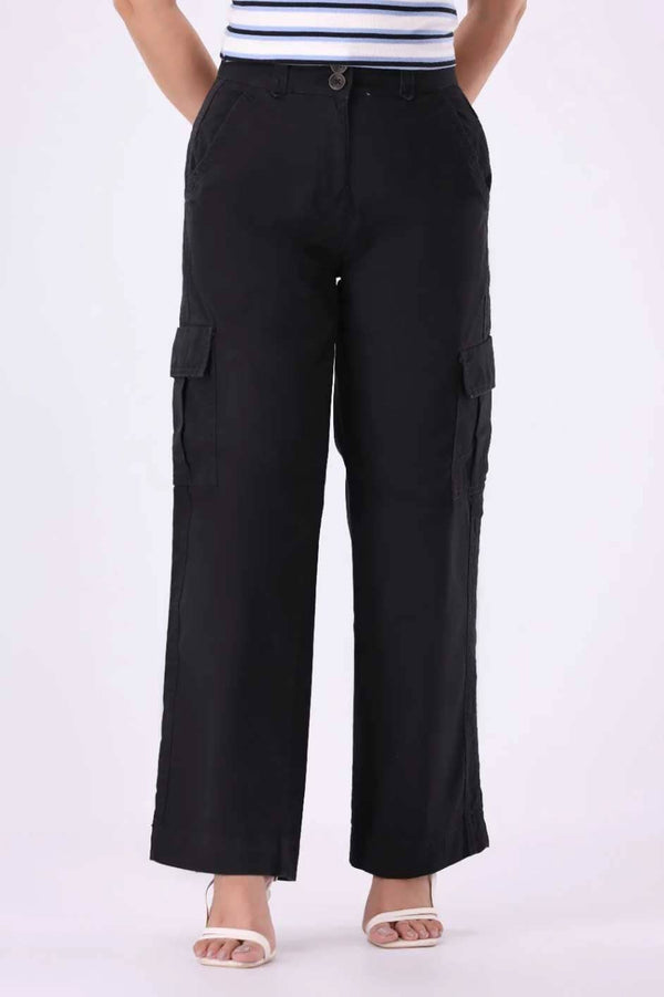 elo NXT Women's Straight Leg Cargo Trousers Black