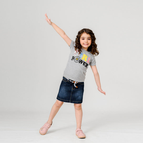 Elo Okaidi Girl's Kano Denim Skirt Navy