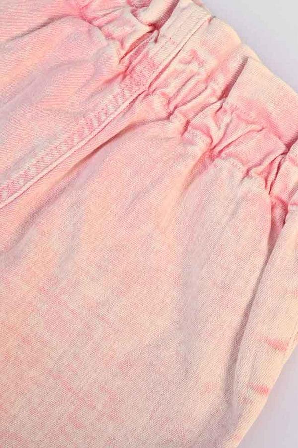 Elo Only Kid's Sand Washed Denim Shorts Pink