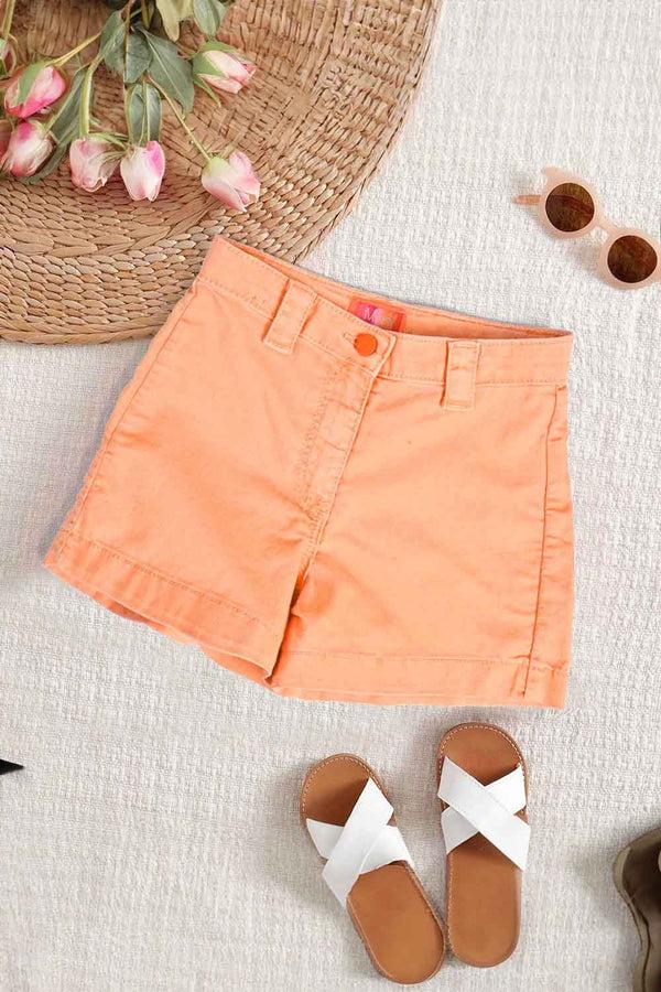 elo Original Marines Girl's Denim Shorts Peach