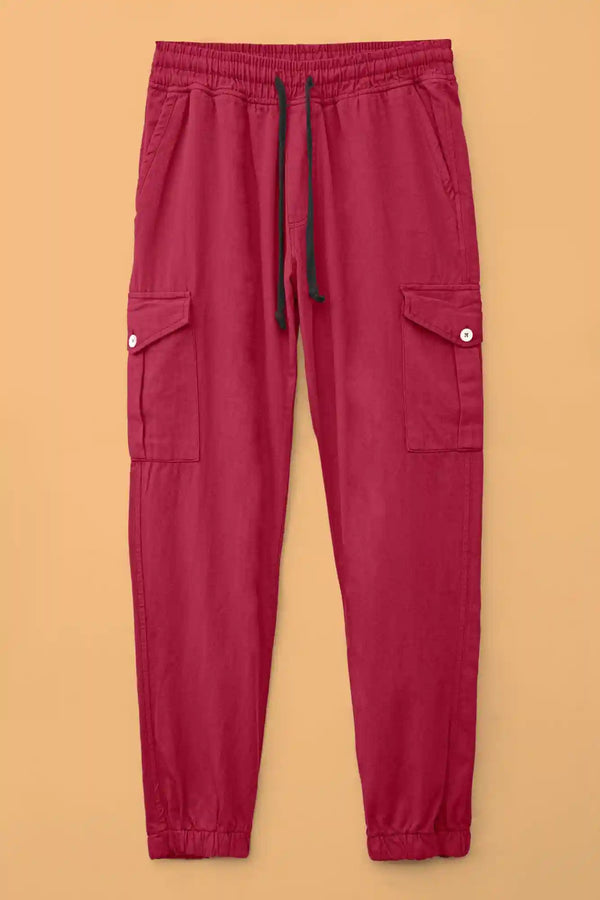 Elo Overtop Men's Cargo Trousers Burgundy
