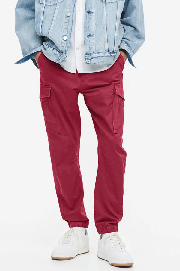 elo Overtop Men's Cargo Trousers Burgundy