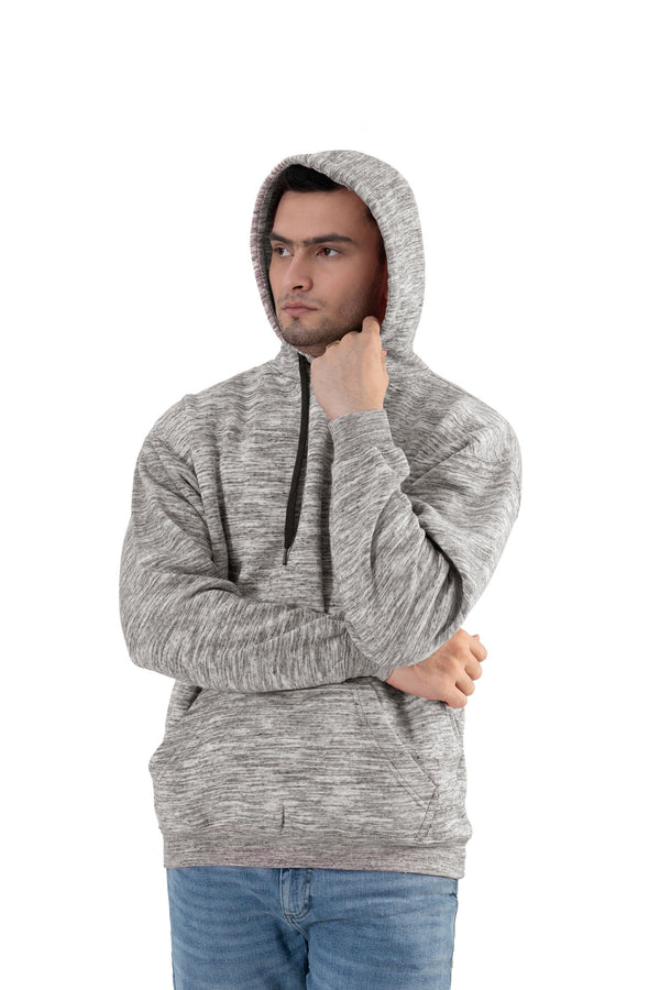 elo P&C Men's Textured Fleece Pullover Hoodie Grey