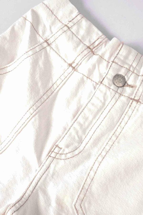 Elo Paper Girl's Hoorn Denim Shorts Off White