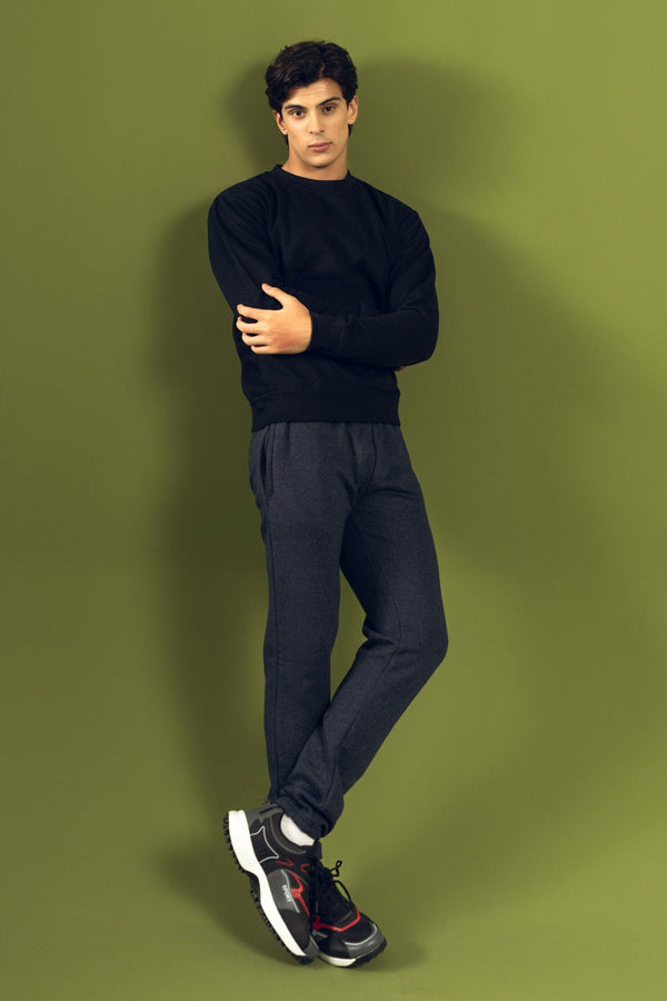 Elo Payper Men's Crew Neck Fleece Sweatshirt Navy