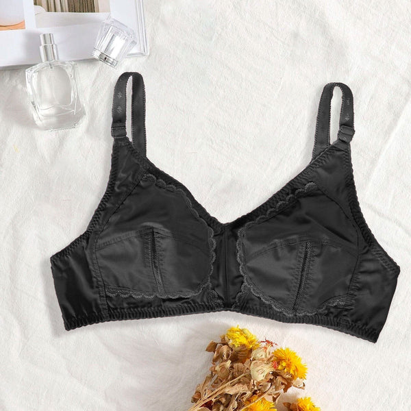 elo PG Women's Floral Lace Cotton Bra Black