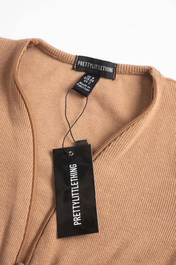 Elo PLT Girl's Plain Ribbed Double Zip Top Black