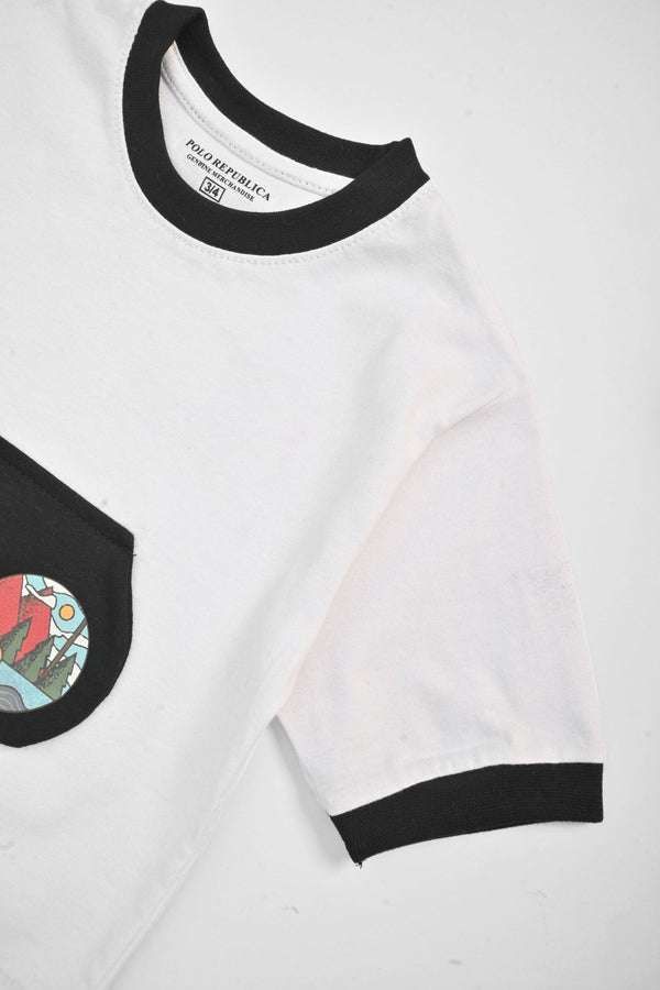 Elo Polo Republica Kid's Contrast Tee Shirt White