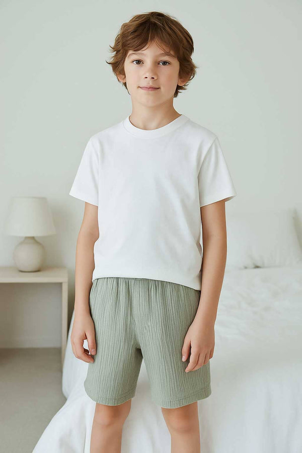 elo Polo Republica Kid's Textured Shorts Mint
