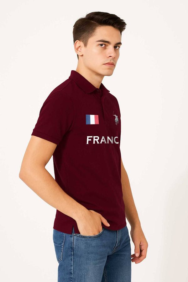 Elo Polo Republica Men's France Polo Shirt Maroon