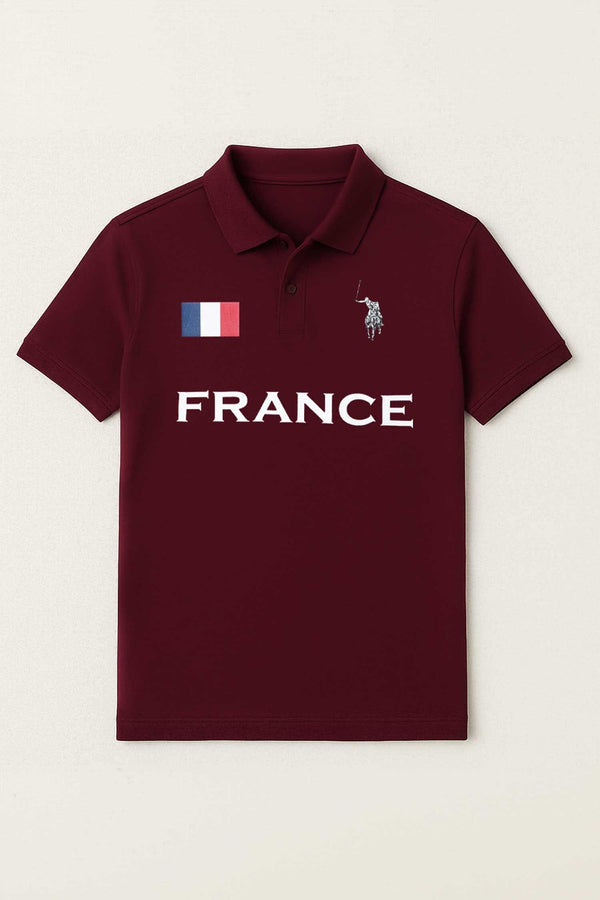 Elo Polo Republica Men's France Polo Shirt Maroon