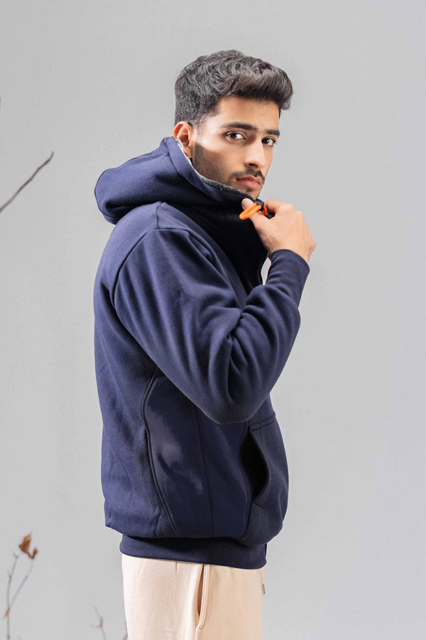 Elo Polo Republica Men's Fur Zipper Hoodie Black