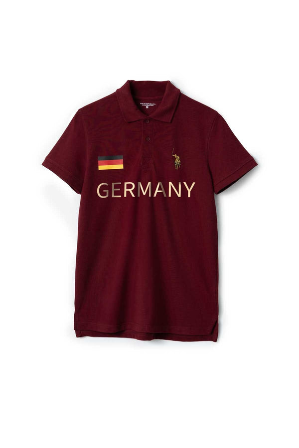 Elo Polo Republica Men's Germany Polo Shirt Maroon