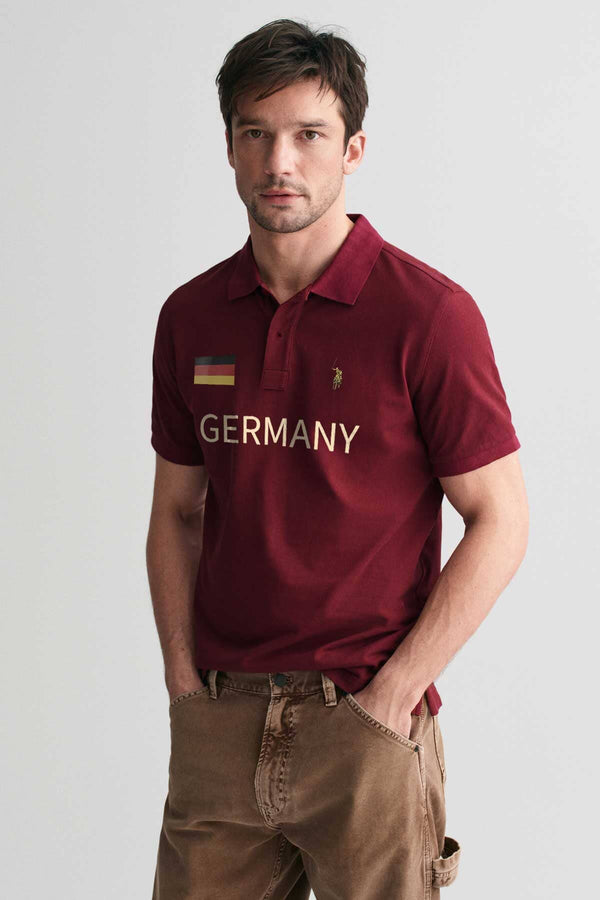 elo Polo Republica Men's Germany Polo Shirt Maroon