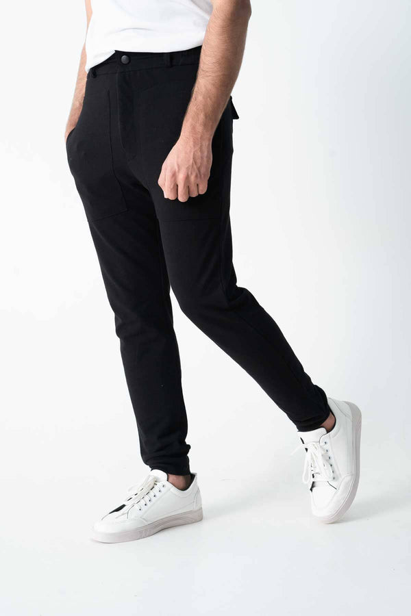 Elo Polo Republica Men's Pique Jogger Pants Black