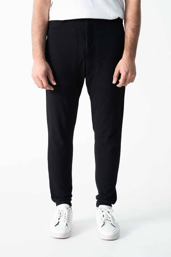 elo Polo Republica Men's Pique Jogger Pants Black