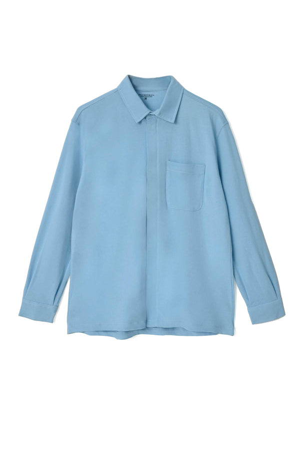 elo Polo Republica Men's Zipper Casual Shirt Sky