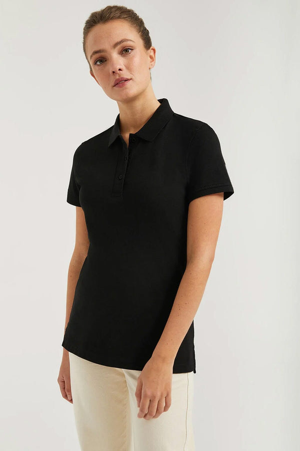 elo Polo Republica Women's Pique Polo Shirt Black