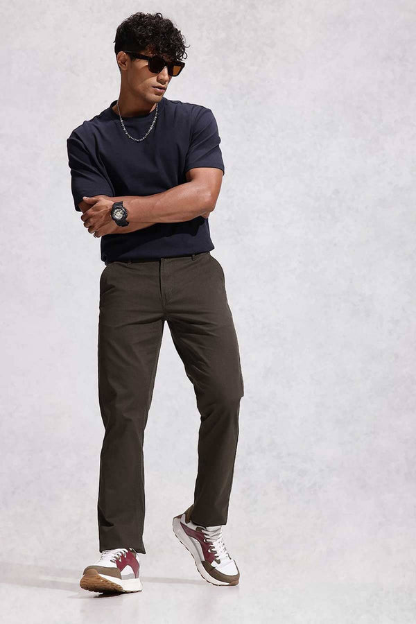 Elo PP Men's Regular Fit Cotton Pants Olive Brown