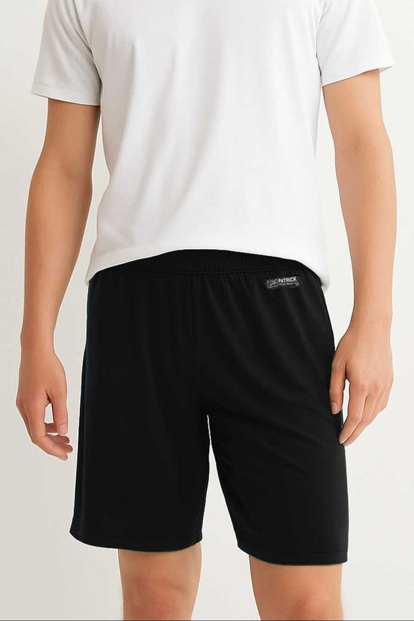 elo PTK Men's Logo Printed Activewear Shorts Black