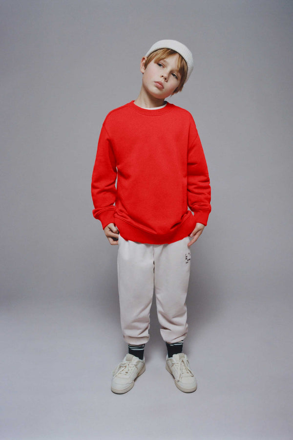 Elo Rabbit Skin Kid's Fleece Sweat Shirt White