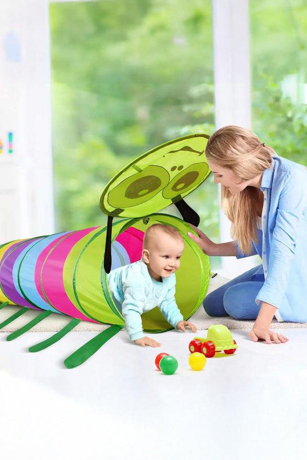 elo Rainbow Kid's Foldable Crawling Tunnel Green