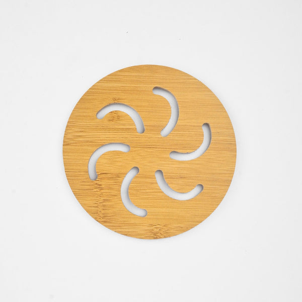 Elo Round Cafe Wooden Hot Dish Coasters