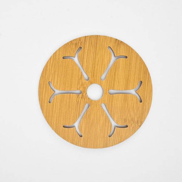 Elo Round Cafe Wooden Hot Dish Coasters