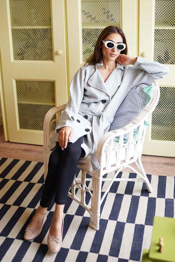 Elo RSG Women's Fleece Long Coat Powder Blue