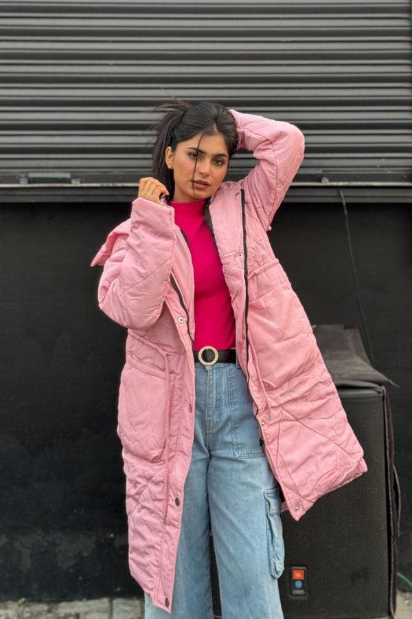 Elo RSG Women's Longline Puffer Jacket Beige