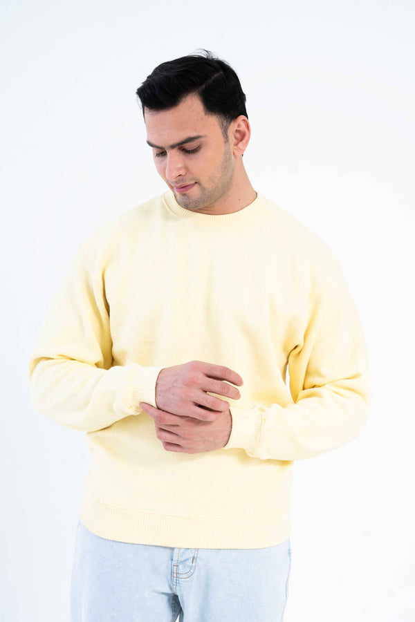 elo RW Men's Drop-Shoulder Sweat Shirt Yellow
