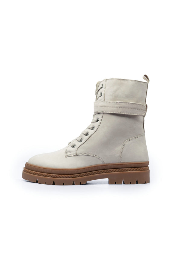 Elo S.Oliver Unisex Lace-Up Boots Beige